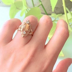 Vintage Art Deco Tiger’s eye 10k yellow gold ring